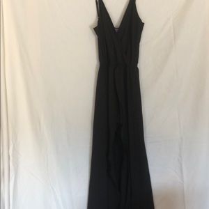 Black high low romper